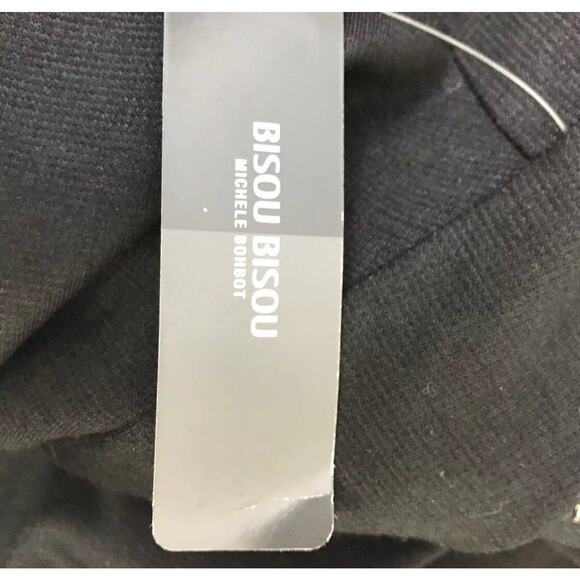 Bisou Bisou Sheath Dress Women 6 Faux Leather Shell Sleeves Black Night Out NEW - Picture 5 of 9